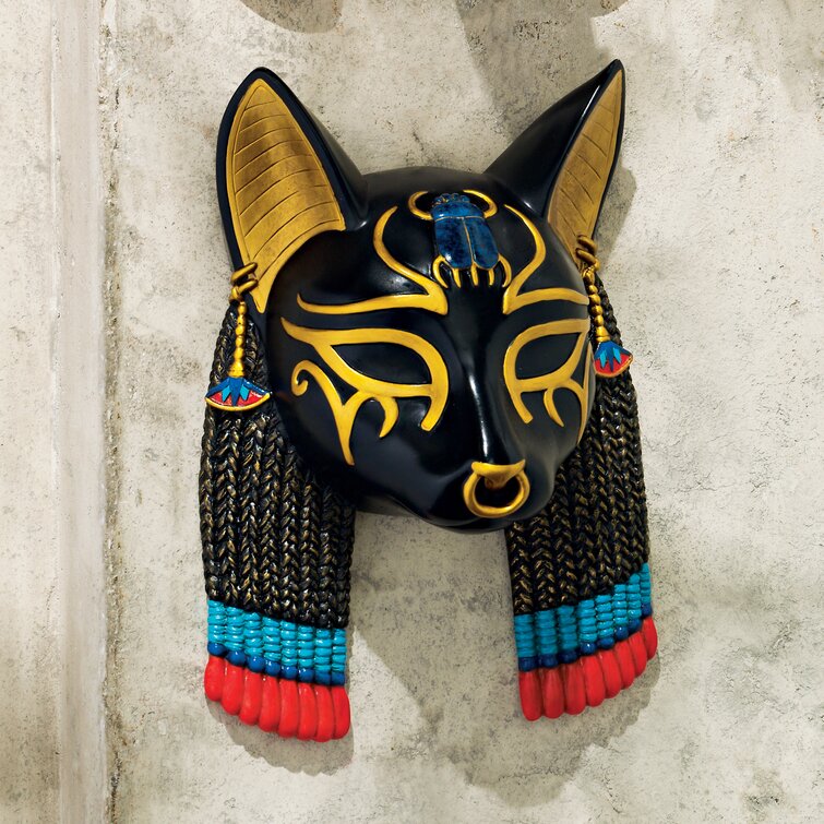 Design Toscano Mask Of Ancient Egyptian God Bastet Wall Décor Wayfair